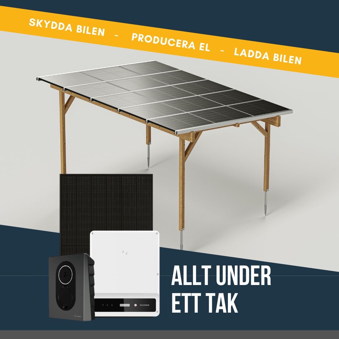 Allt under ett tak – carport, solceller, batteri och laddbox