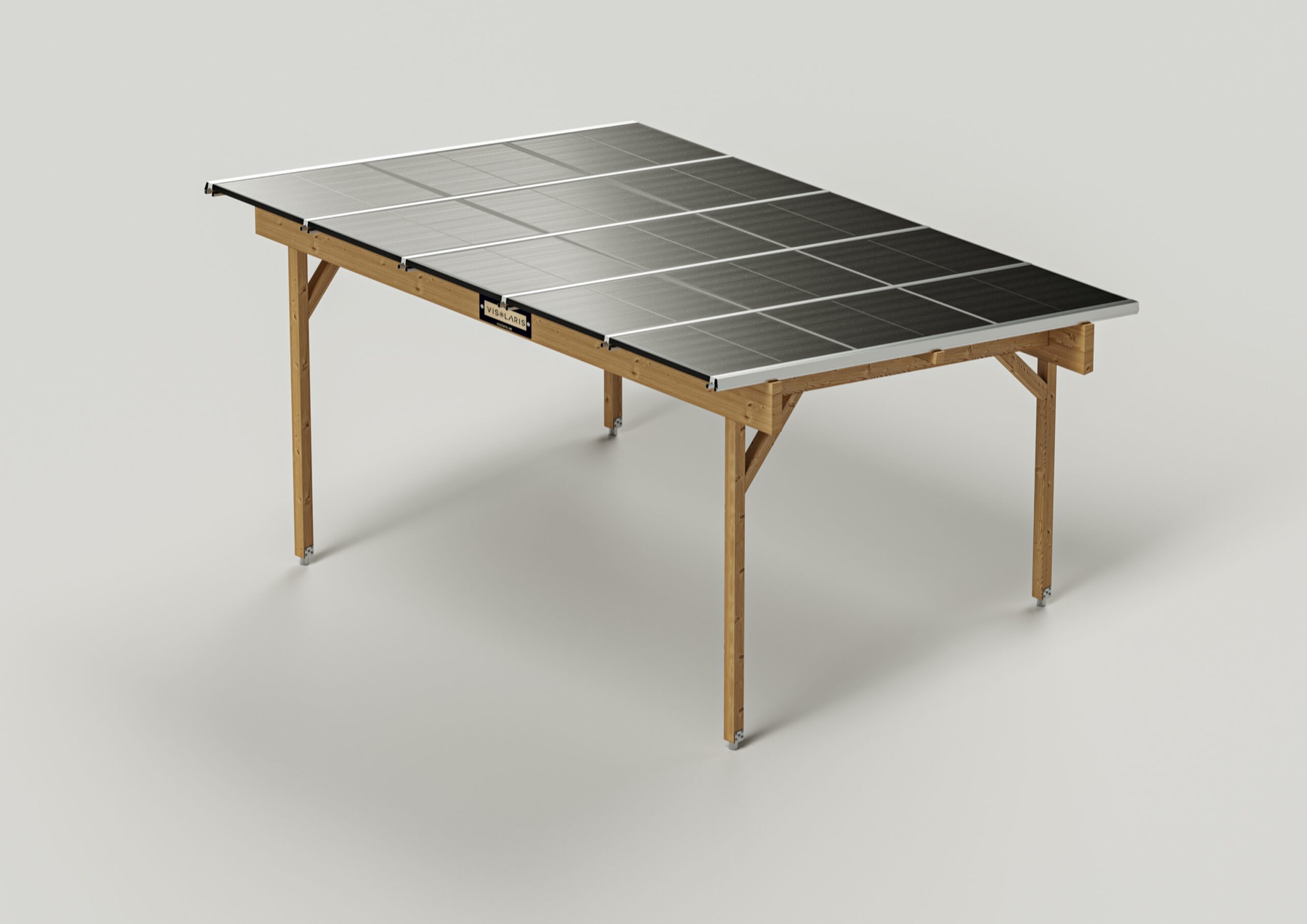 Dubbelcarport med solcellstak